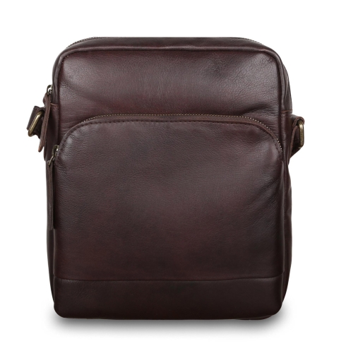 Кожаная сумка через плечо темно-коричневого цвета Ashwood Leather 1333 Brown
